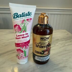 Batiste Leave-In Hair Mask & WOW Moroccan Argan Oul Shampoo Bundle